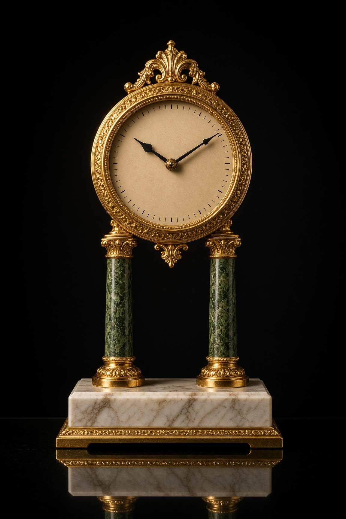 Nephrite Column Clock